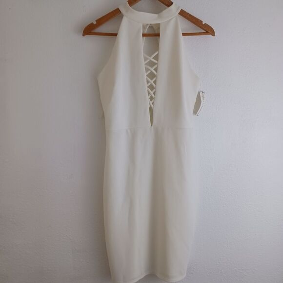 Ana's Fashion halther neck off white dress size 1X - Picture 1 of 8